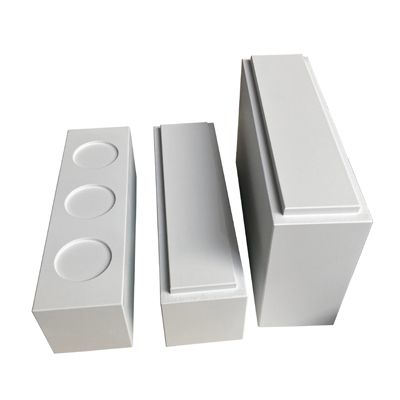 Verkaufsdisplay Treppe Stapelbare Holzklötze mit Vertiefungen